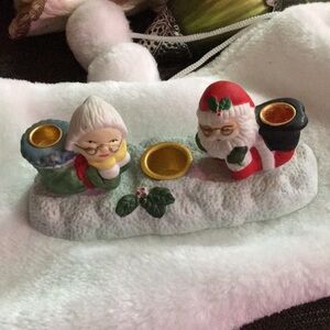Santa and Mrs. Claus Candle Holder